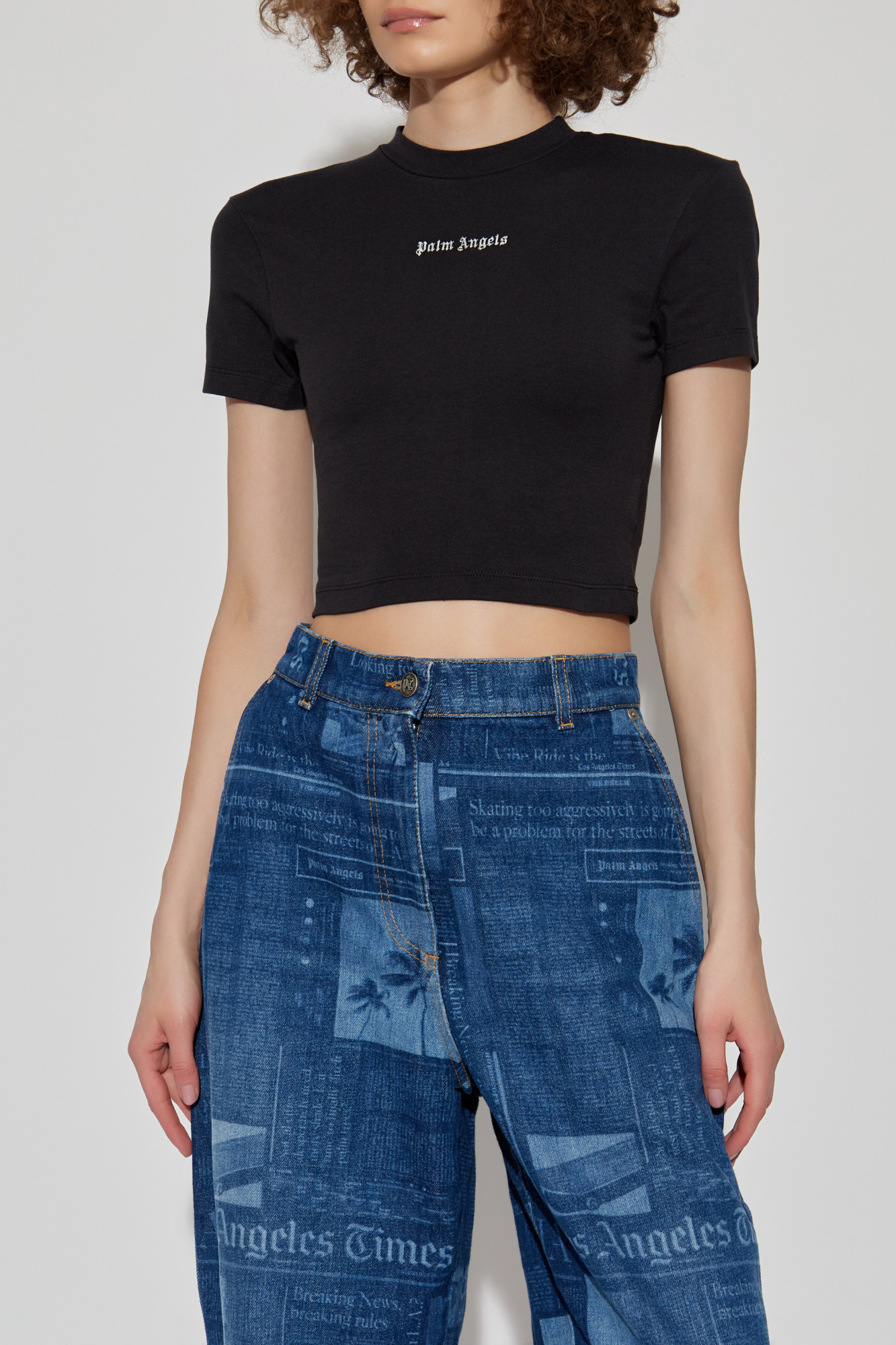 Palm Angels T-shirt with logo | Women's Clothing | Vitkac